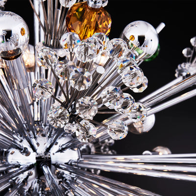 60'' Constellation Colorata 50 Light Chrome Tiered Chandelier