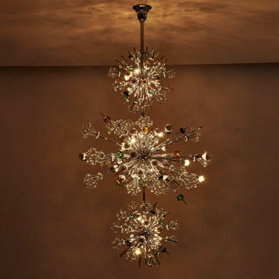 60'' Constellation Colorata 50 Light Chrome Tiered Chandelier