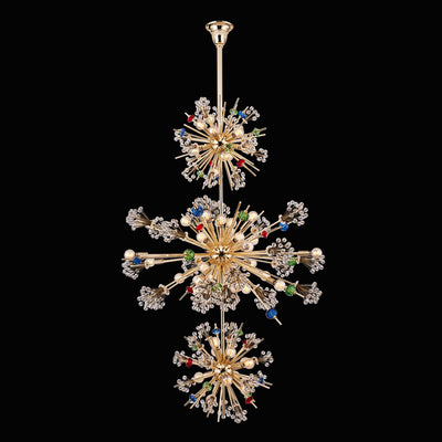 60'' Constellation Colorata 50 Light 18k Gold Tiered Chandelier