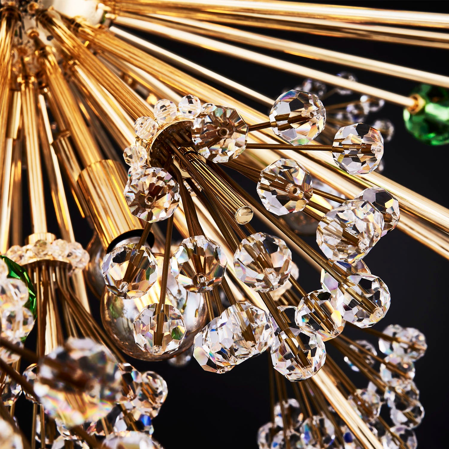 60'' Constellation Colorata 50 Light 18k Gold Tiered Chandelier