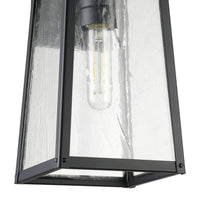 Salford 13-inch 1-light Matte Black Exterior Wall Sconce with Clear Antique Glass