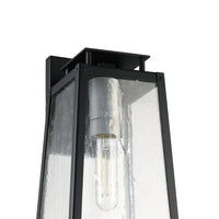 Salford 13-inch 1-light Matte Black Exterior Wall Sconce with Clear Antique Glass