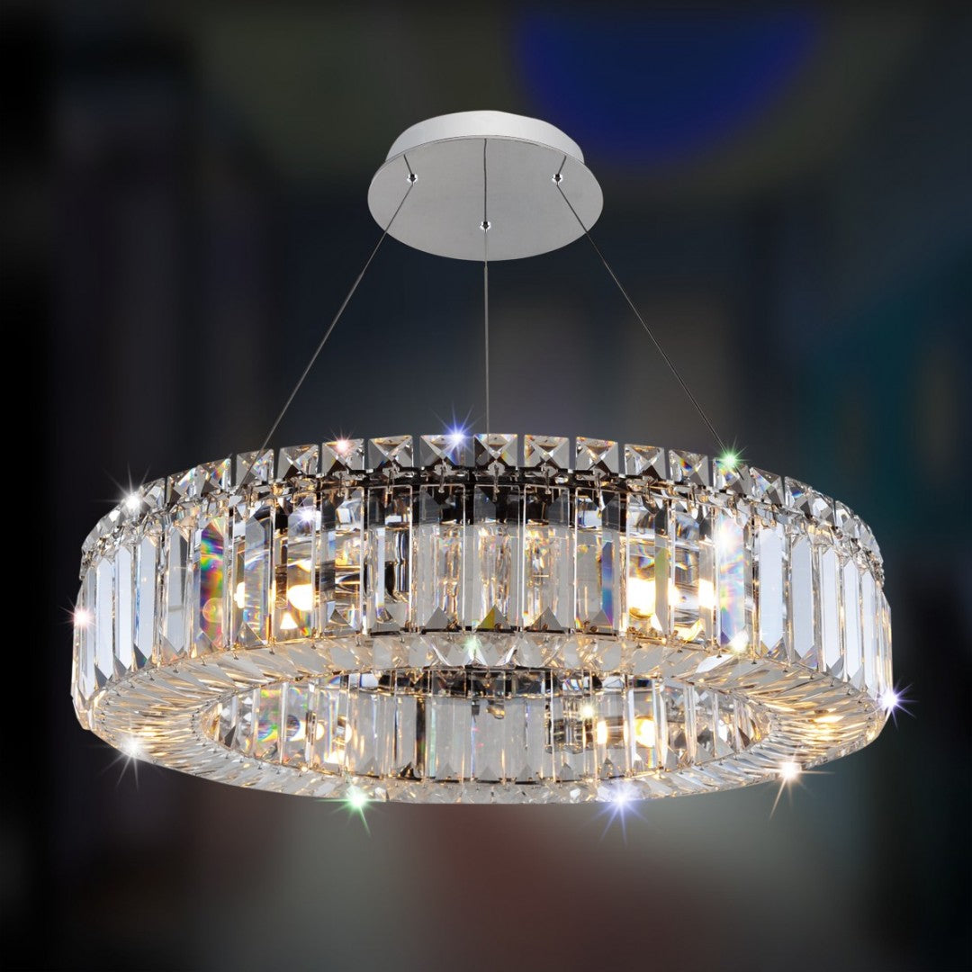 4'' Rondelle 6 Light Chrome Chandelier