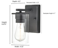 9-inch Verlana Brushed Nickel 1-Light Wall Sconce