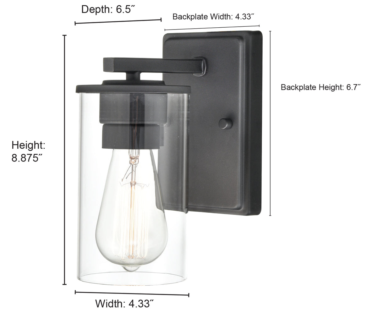 4.33'' Verlana Chrome 1 Light Wall Sconce