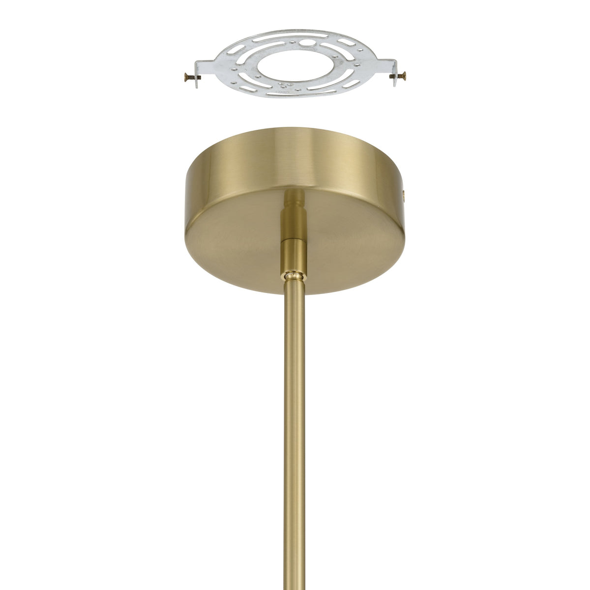 Calle 16-inch 3-light Brass LED Chandelier with Gold Leaf Hand Pressed Glass Shades