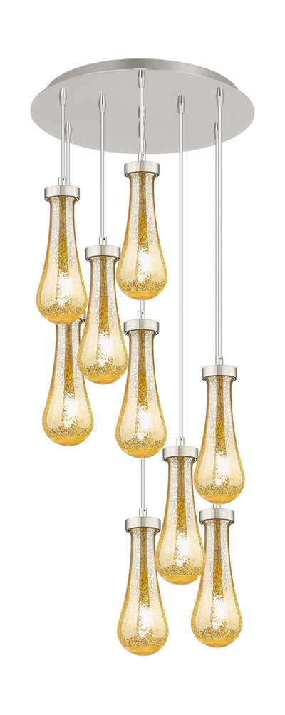 Downtown Urban Multi Pendant Brushed Brass