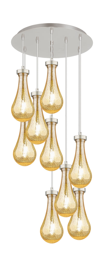 Downtown Urban Multi Pendant Brushed Brass