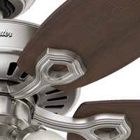 52 inch Builder Brushed Nickel Ceiling Fan with LED Light Kit and Pull Chain
