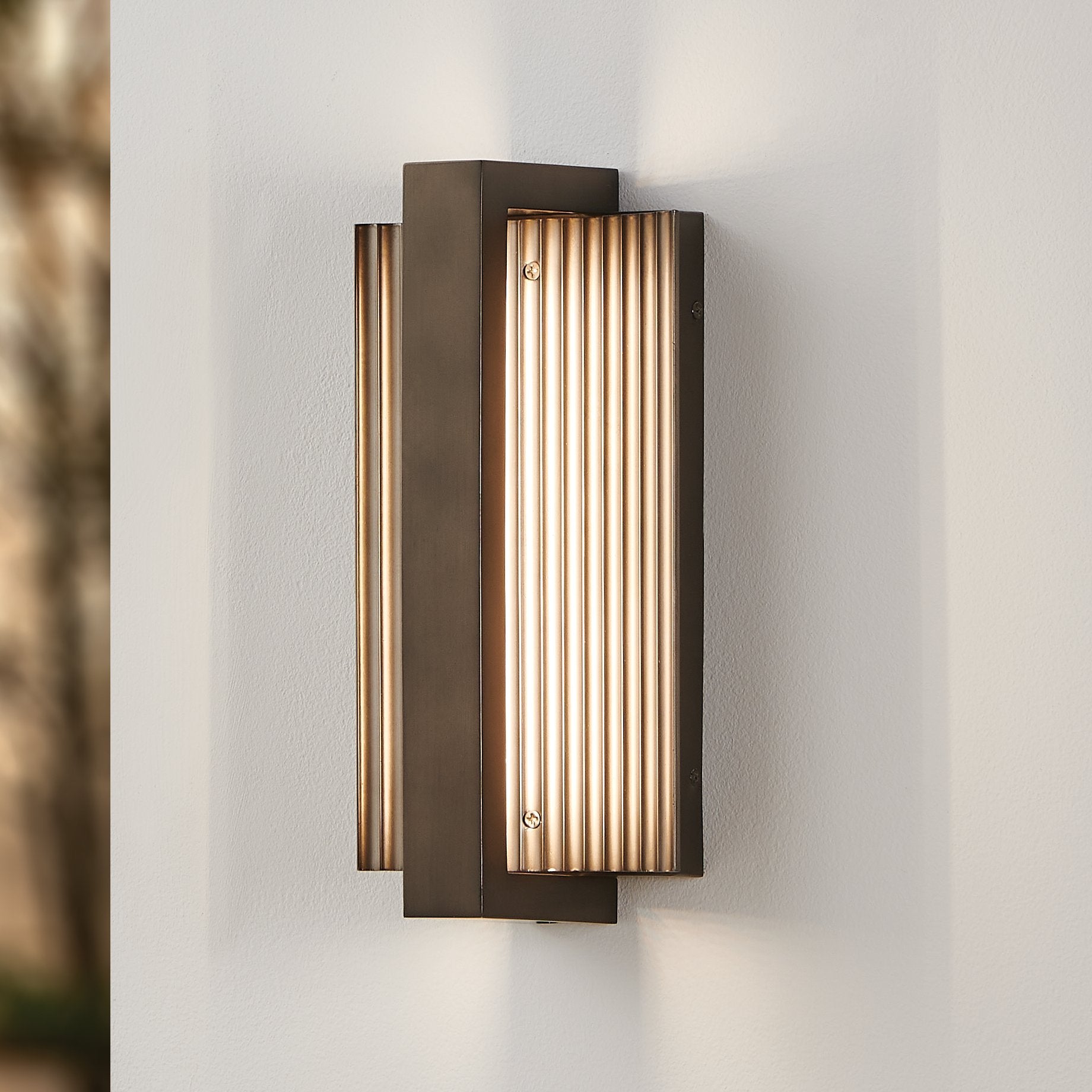 Jubilee 12-inch Forged Bronze 5CCT LED Exterior Wall Sconce