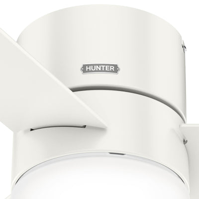 52 inch Minimus Fresh White Low Profile Ceiling Fan with LED Light Kit and Handheld Remote