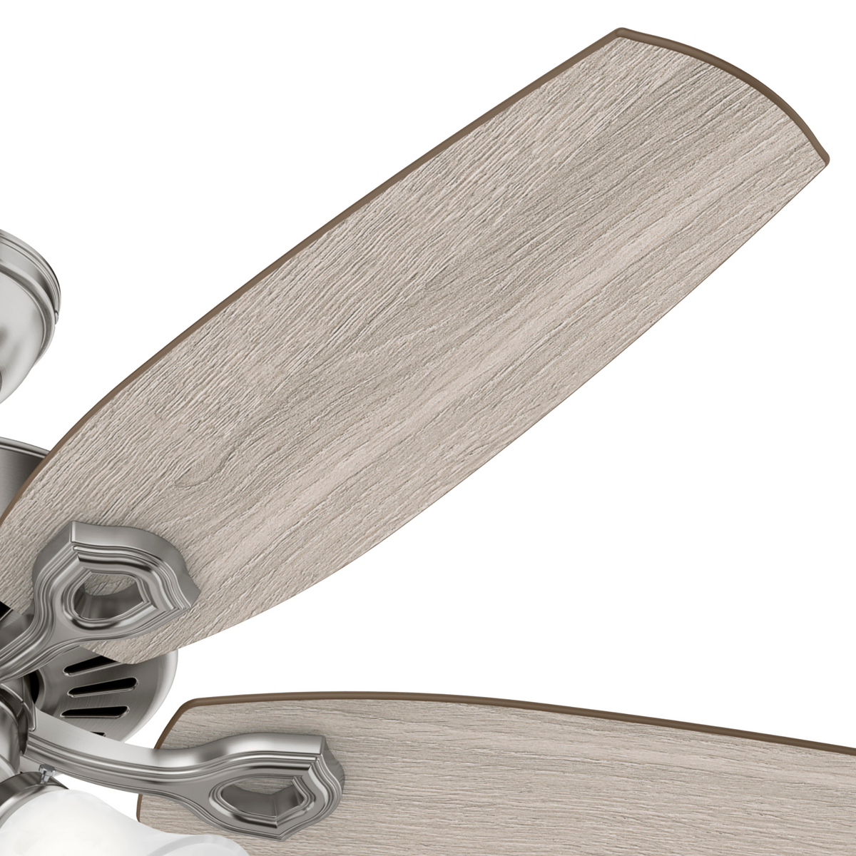 52 inch Builder Brushed Nickel Ceiling Fan with LED Light Kit