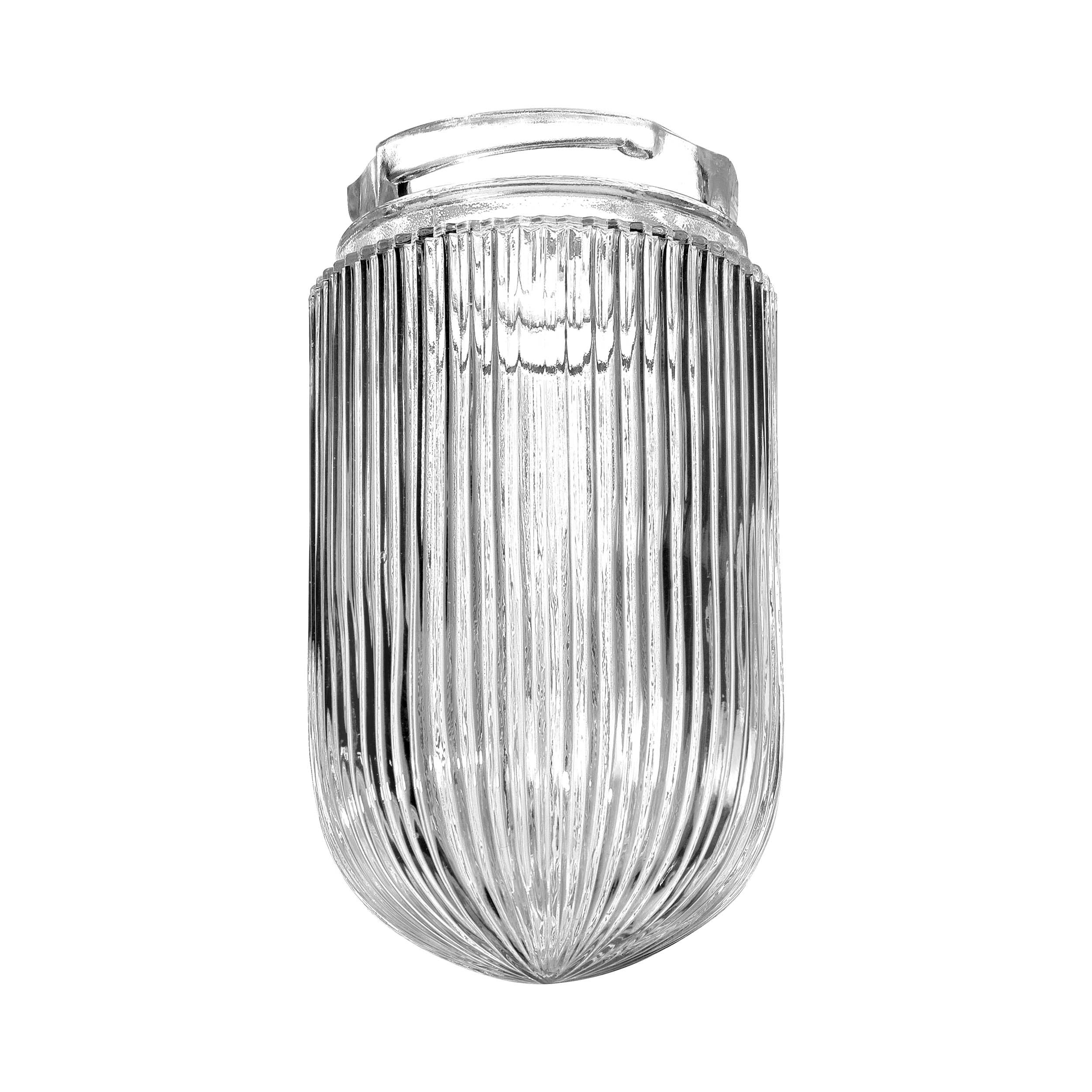 4-inch R Series Ribbed Glass Shade
