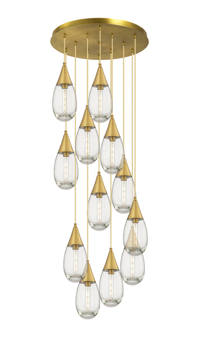 Downtown Urban Multi Pendant Brushed Brass