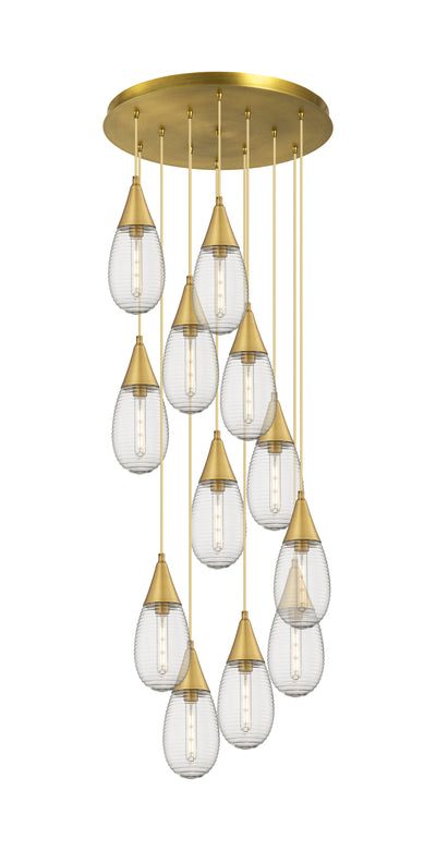 Downtown Urban Multi Pendant Brushed Brass
