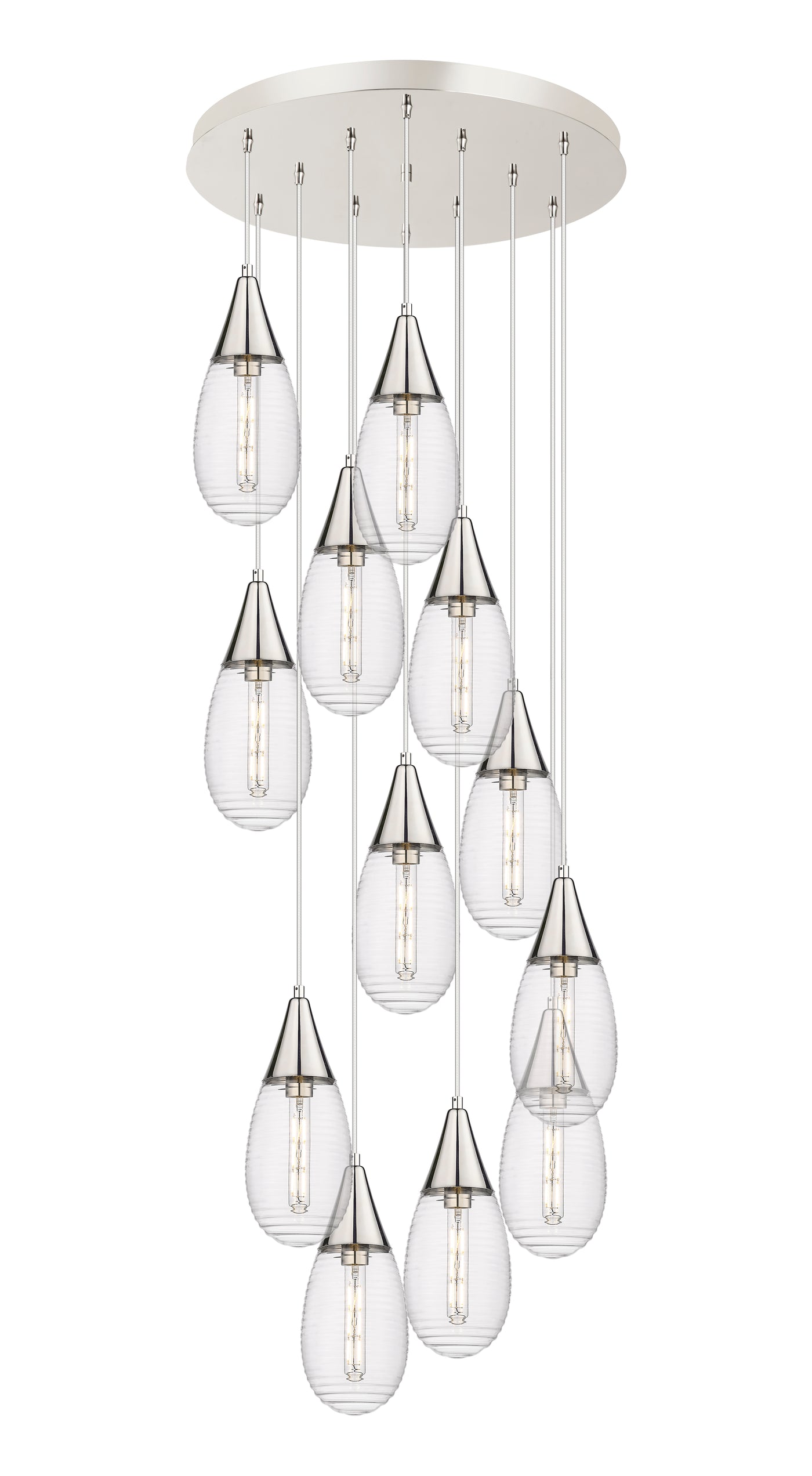 Downtown Urban Multi Pendant Brushed Brass