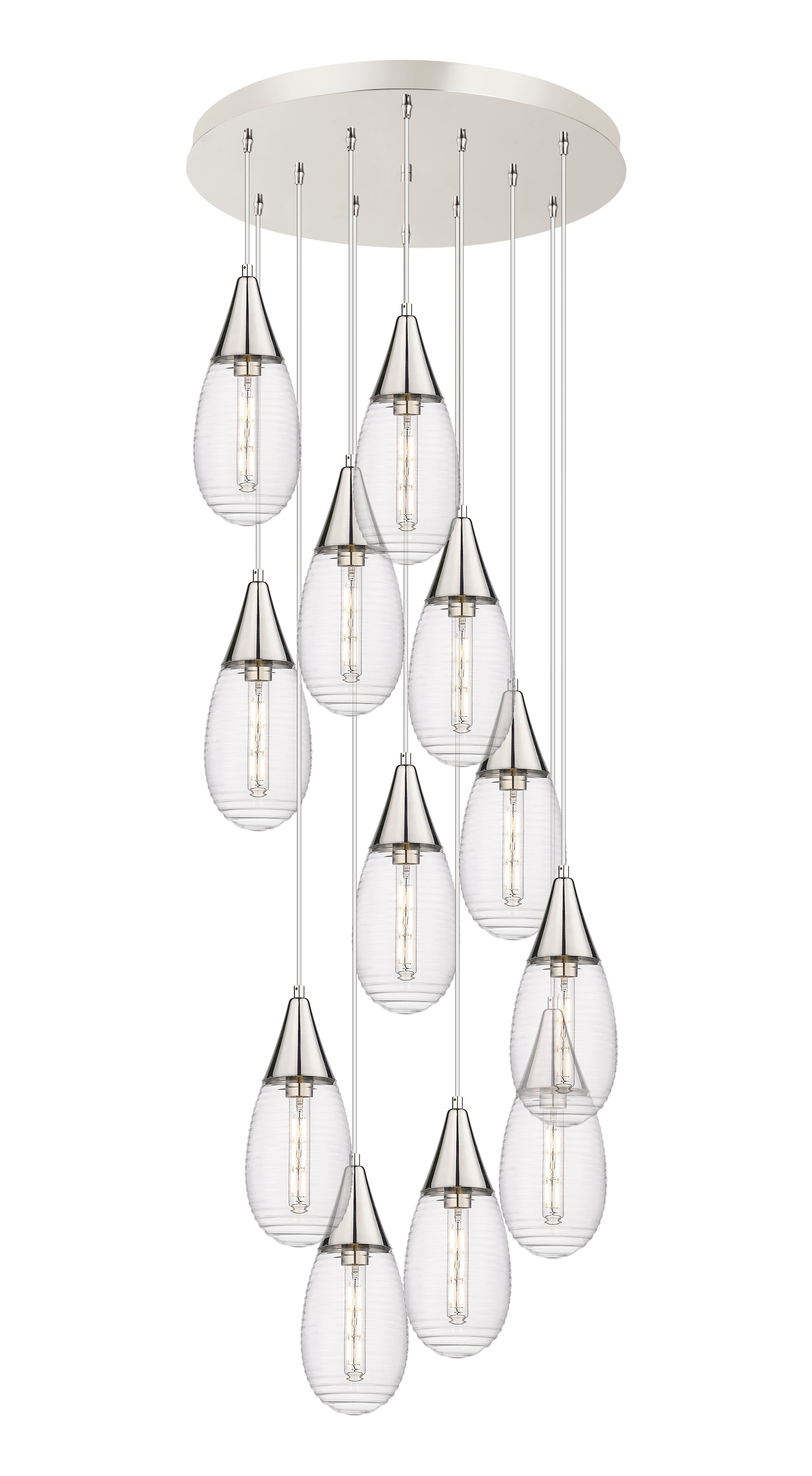 Downtown Urban Multi Pendant Brushed Brass