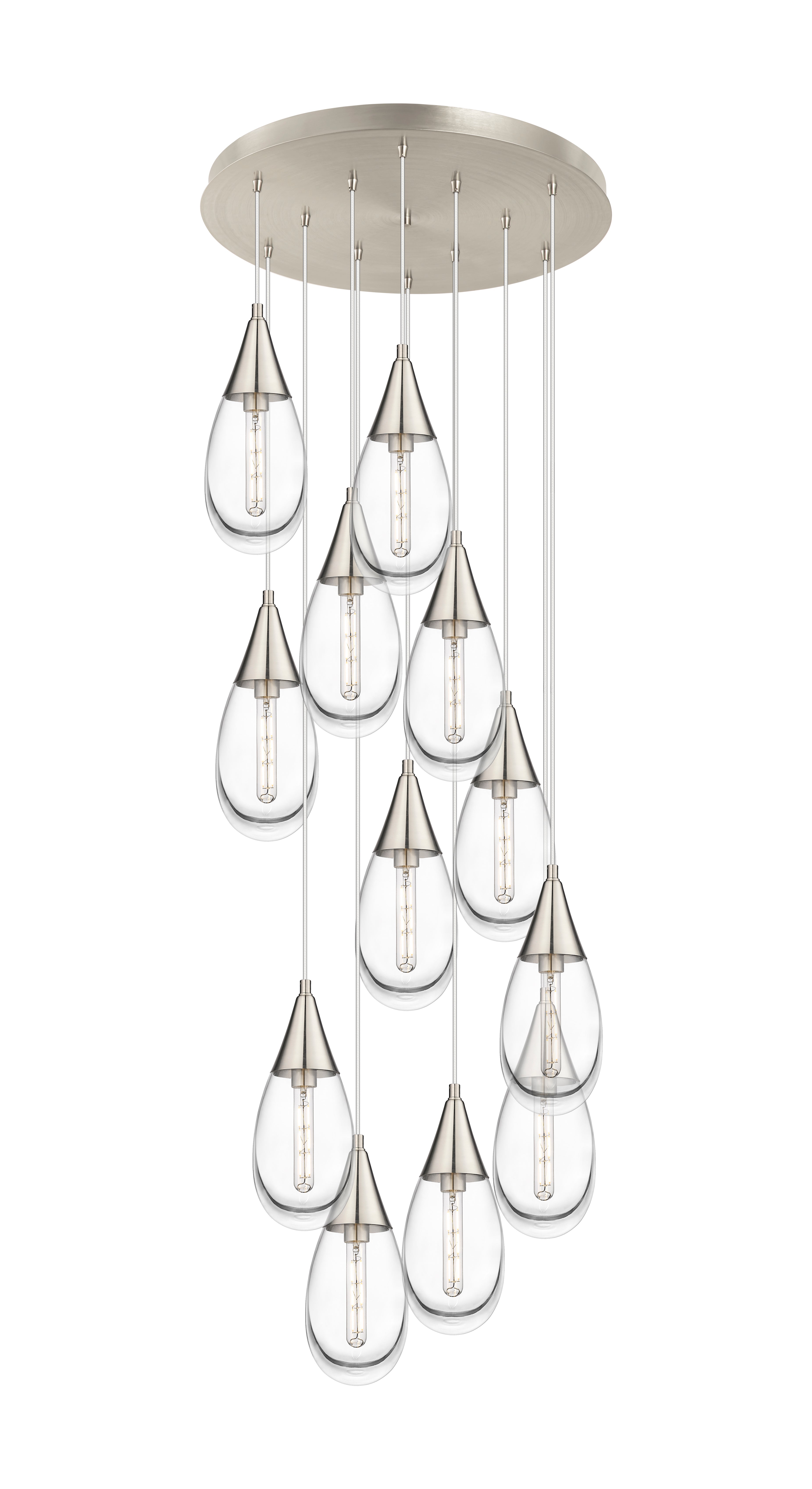 Downtown Urban Multi Pendant Brushed Brass