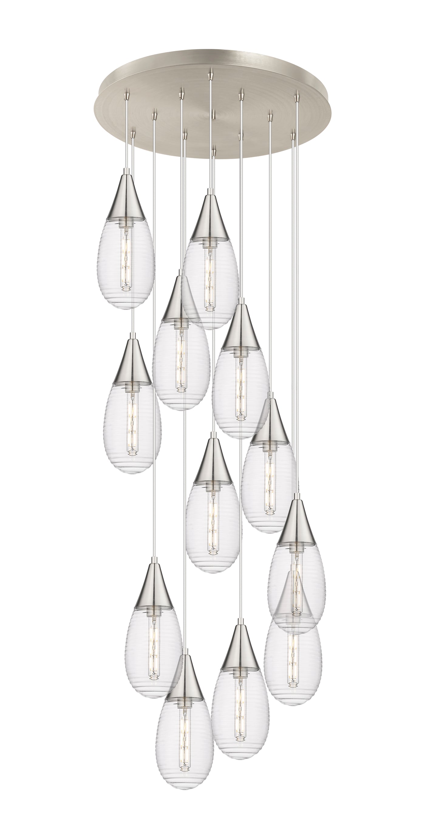 Downtown Urban Multi Pendant Brushed Brass