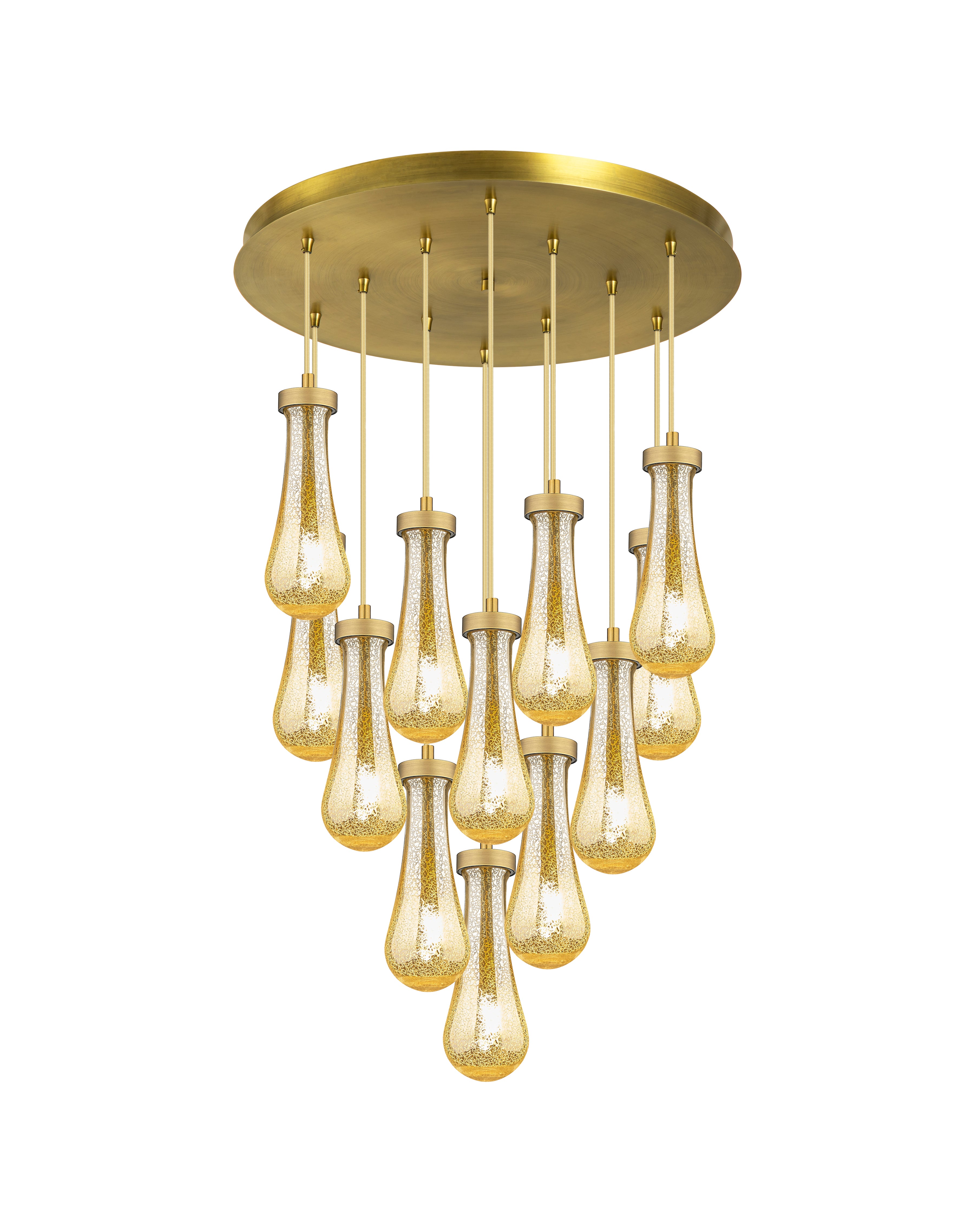 Downtown Urban Multi Pendant Brushed Brass