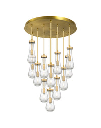 Downtown Urban Multi Pendant Brushed Brass