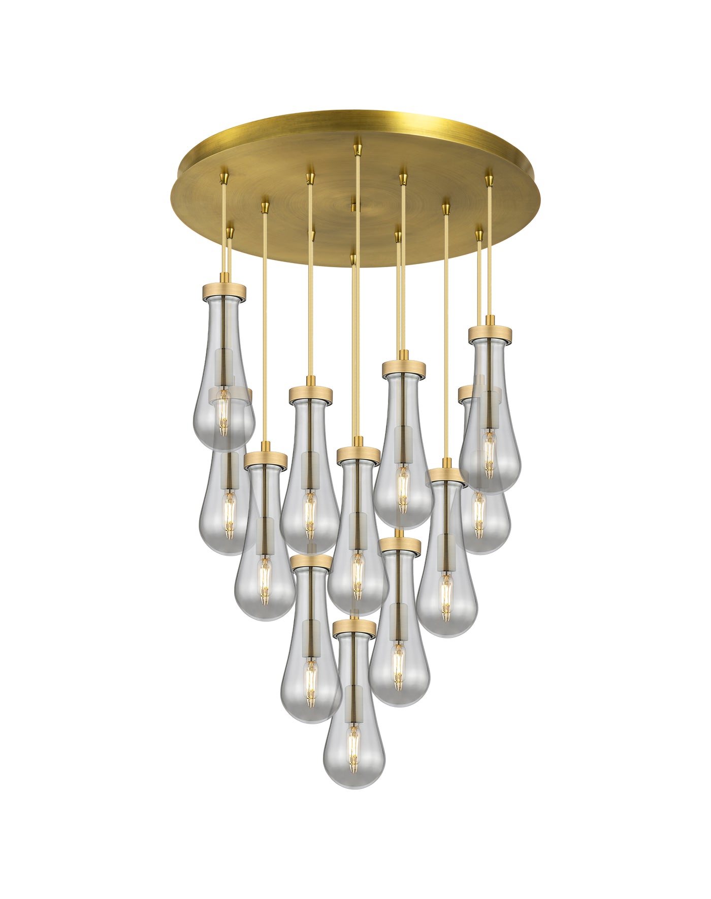 Downtown Urban Multi Pendant Brushed Brass