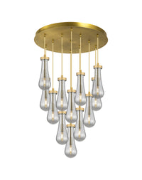 Downtown Urban Multi Pendant Brushed Brass