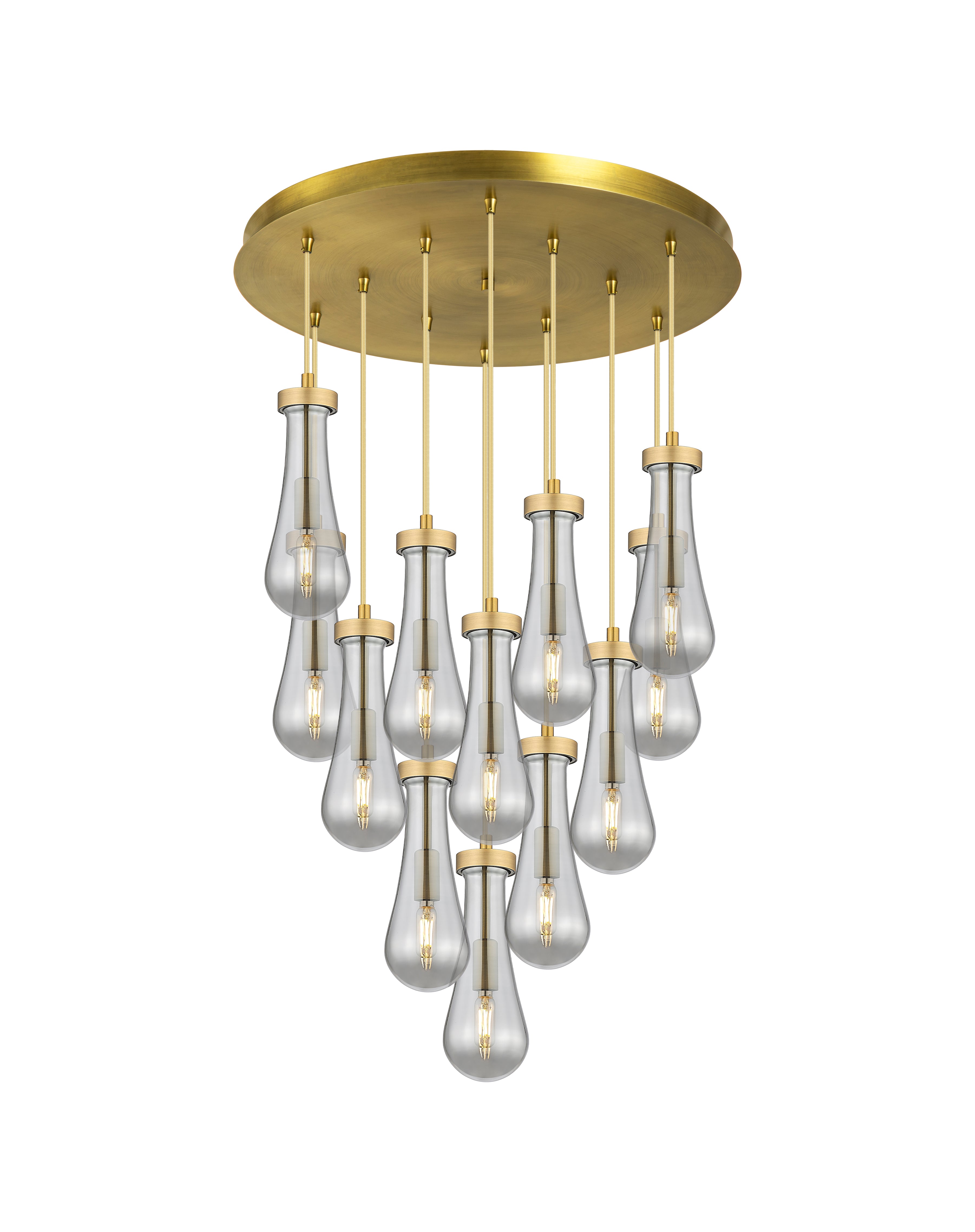 Downtown Urban Multi Pendant Brushed Brass