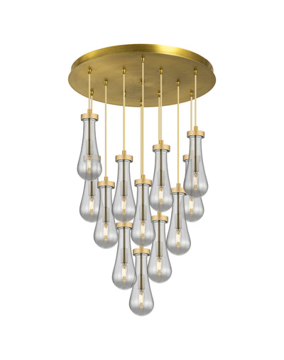 Downtown Urban Multi Pendant Brushed Brass