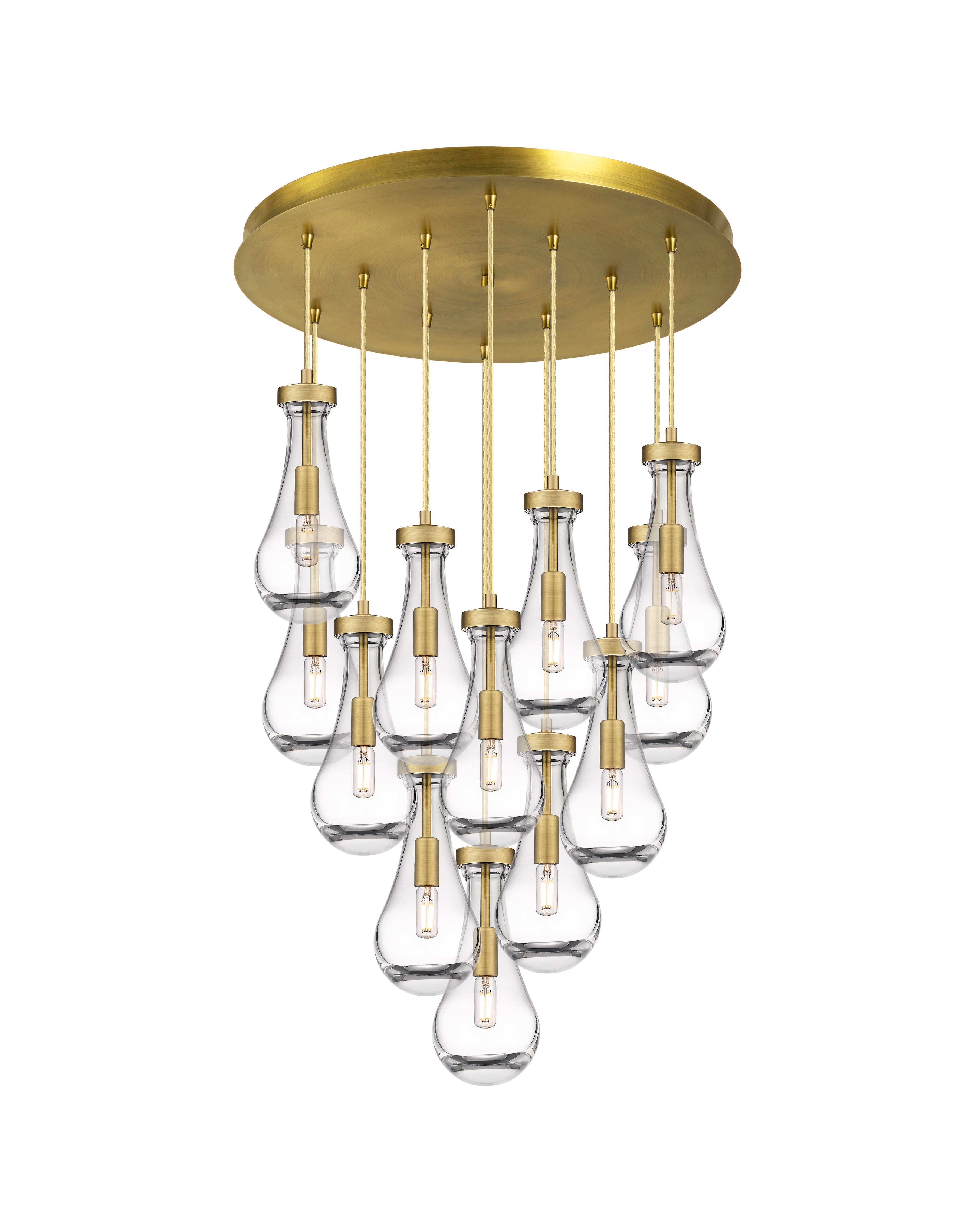 Downtown Urban Multi Pendant Brushed Brass