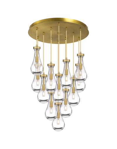 Downtown Urban Multi Pendant Brushed Brass