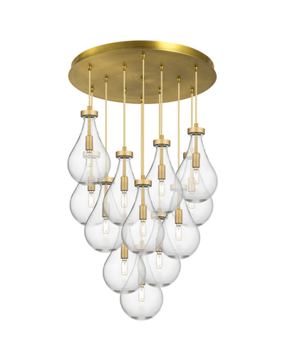Downtown Urban Multi Pendant Brushed Brass