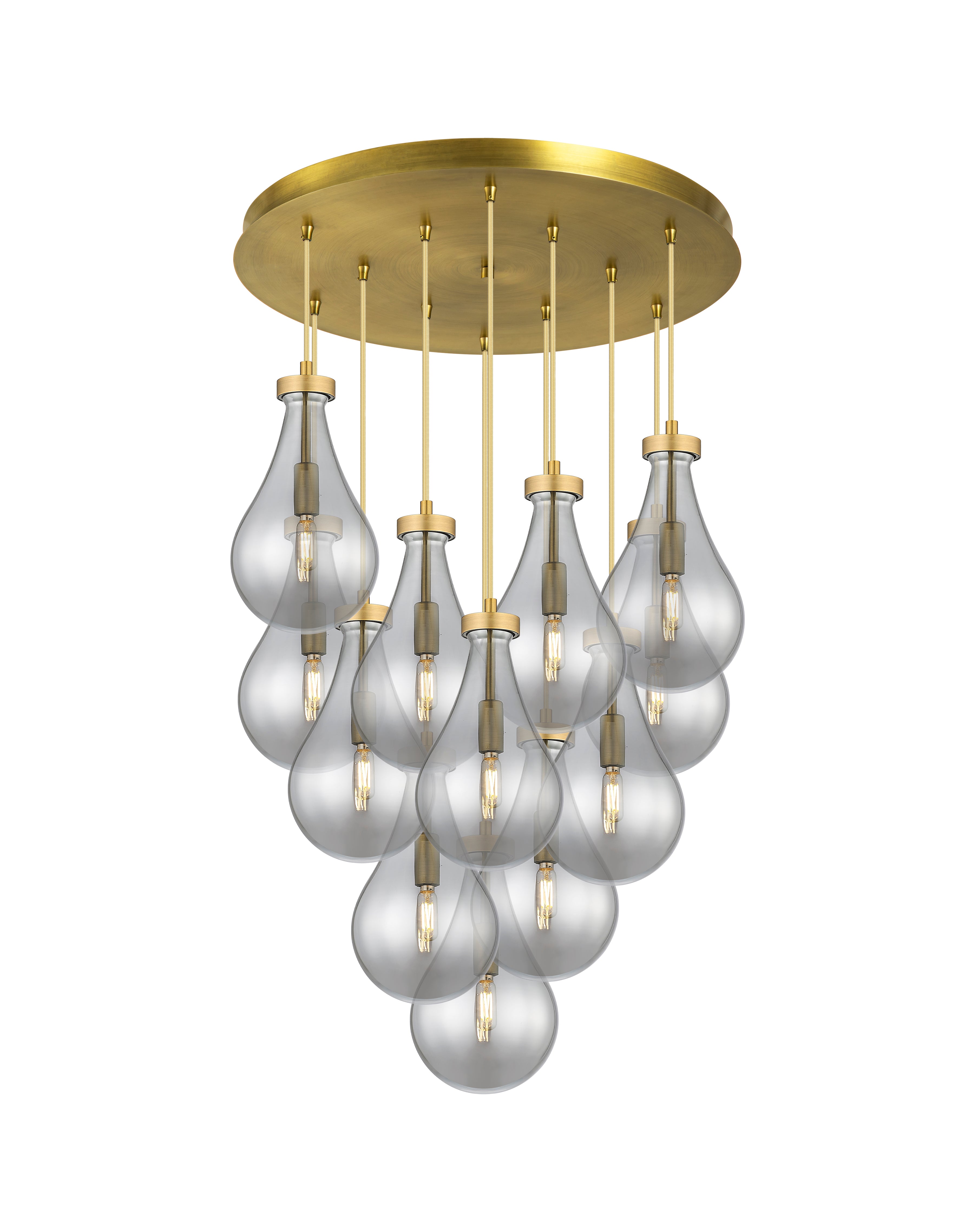 Downtown Urban Multi Pendant Brushed Brass