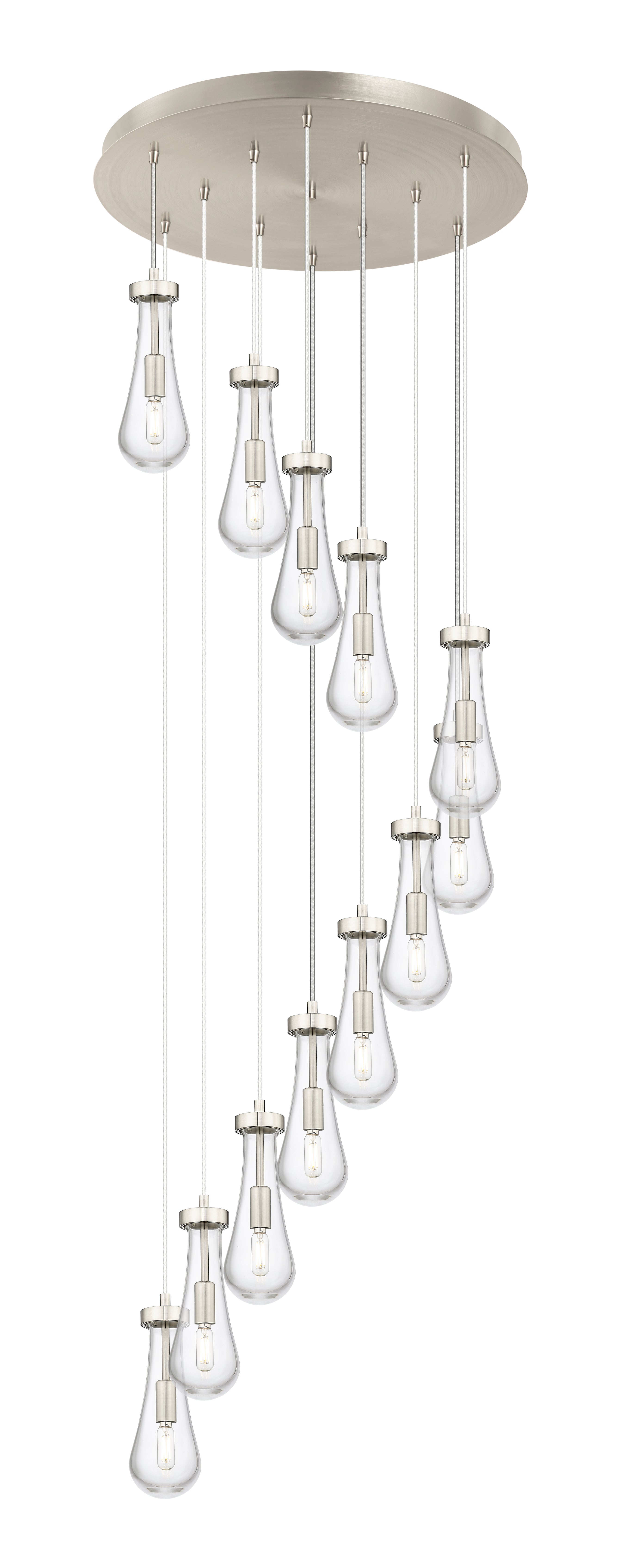 Downtown Urban Multi Pendant Brushed Brass