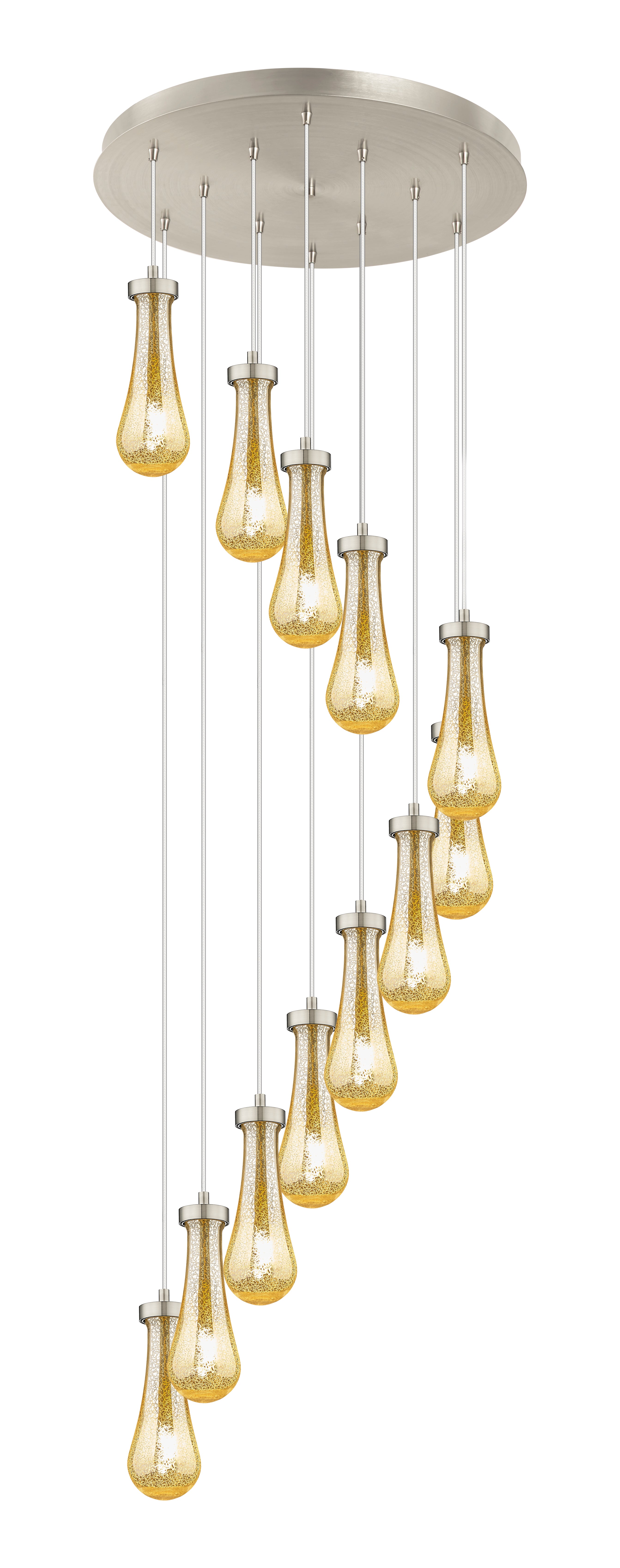 Downtown Urban Multi Pendant Brushed Brass