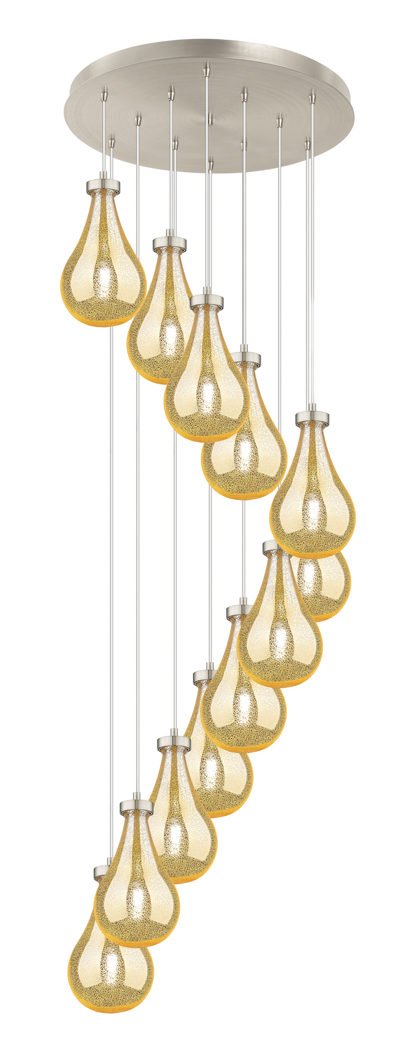 Downtown Urban Multi Pendant Brushed Brass