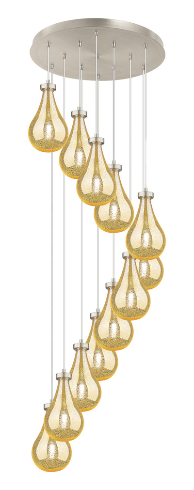 Downtown Urban Multi Pendant Brushed Brass