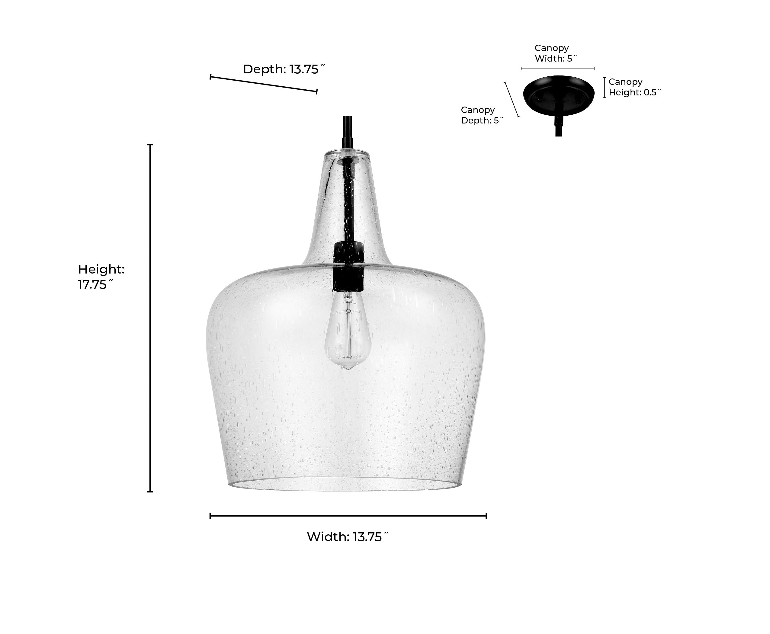 17.75'' Puckette Brushed Nickel 1 Light Pendant