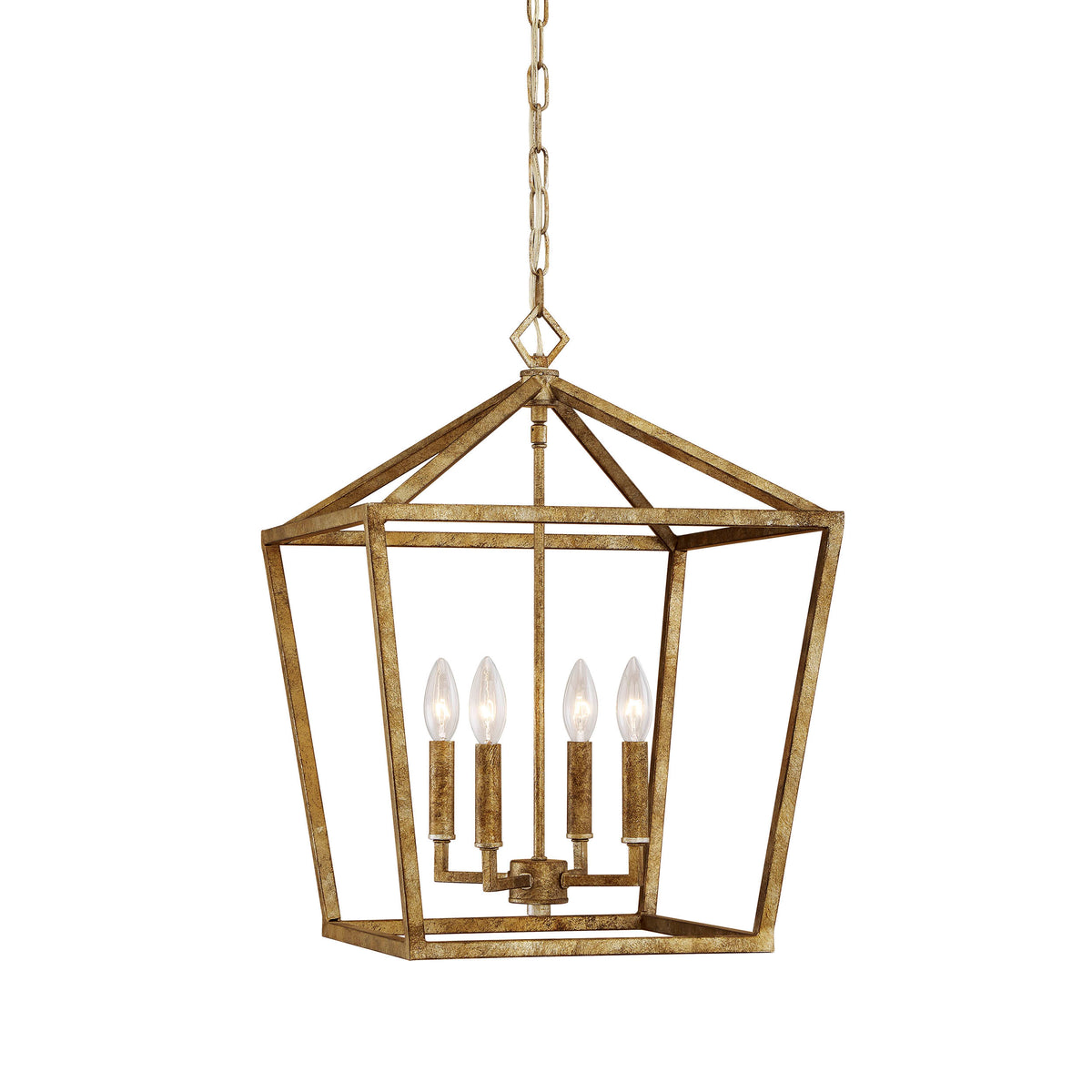 24'' Corona Vintage Gold 4 Light Pendant