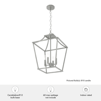 Laurel Ridge 15-inch 4-light Brushed Nickel Lantern Pendant