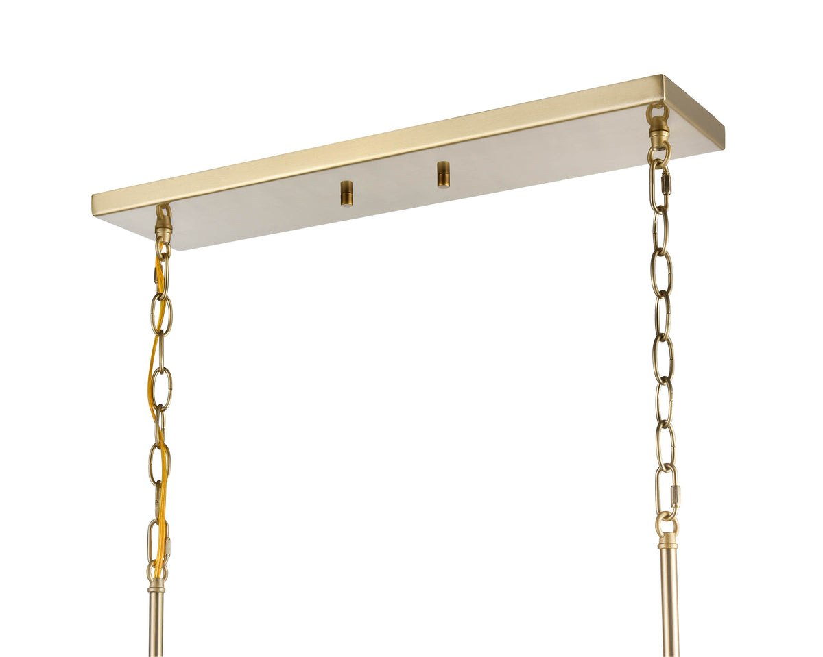 68'' Corona Modern Gold 5 Light Linear Chandelier