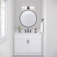 24'' Trumann Matte Black 1 Vanity Light