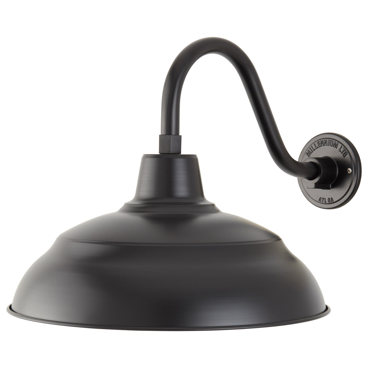 17-inch R Series Satin Black Tapered Warehouse Shade