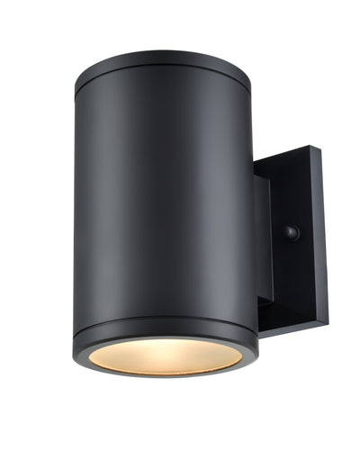 7-inch Vegas Powder Coated Black 1-Light Outdoor Wall Sconce