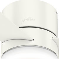 44 inch Minimus Fresh White Low Profile Ceiling Fan with LED Light Kit and Handheld Remote