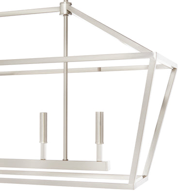 68'' Corona Satin Nickel 5 Light Linear Chandelier