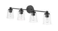 30.5'' Lauryn Matte Black 4 Light Bath Vanity