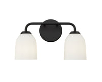 15'' Norah Matte Black 2 Light Bath Vanity