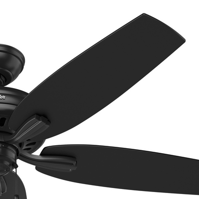52 inch Newsome Matte Black Damp Rated Ceiling Fan and Pull Chain