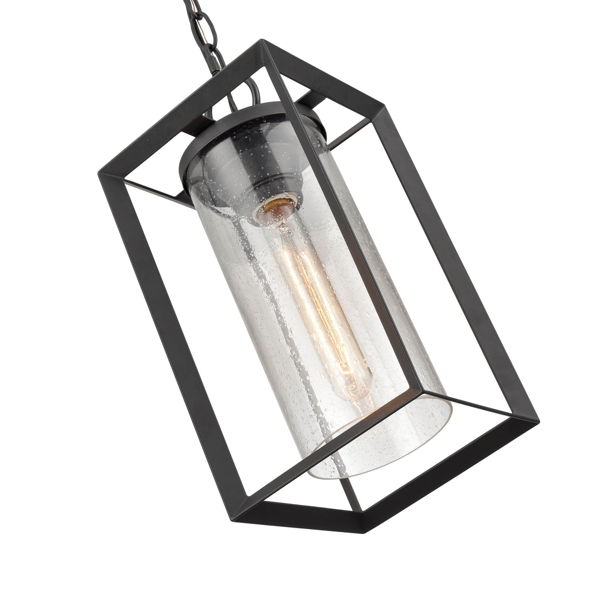 13.5'' Wheatland Powder Coated Black 1 Light Hanging Lantern